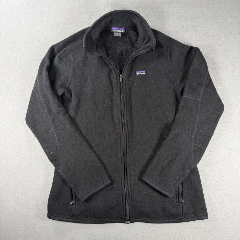 Patagonia Better Sweater Full Zip Jacket Womens Large Black Fleece